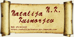 Natalija Kušnorjev vizit kartica